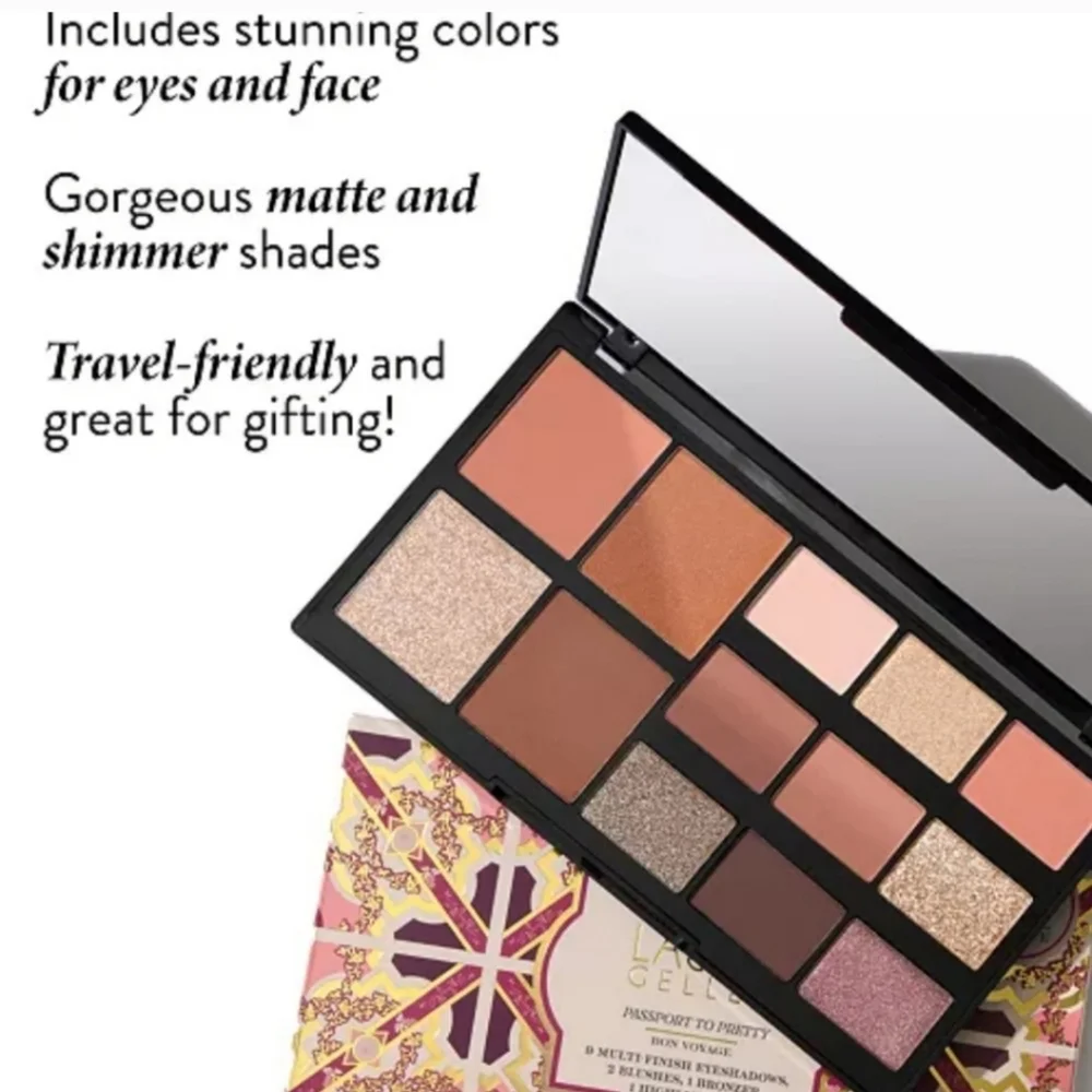 🌺Laura Geller Bon Voyage Passport To Pretty Eyeshadow Blush Bronzer
